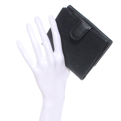 Chanel Caviar Compact CC Wallet Black 2 of 7