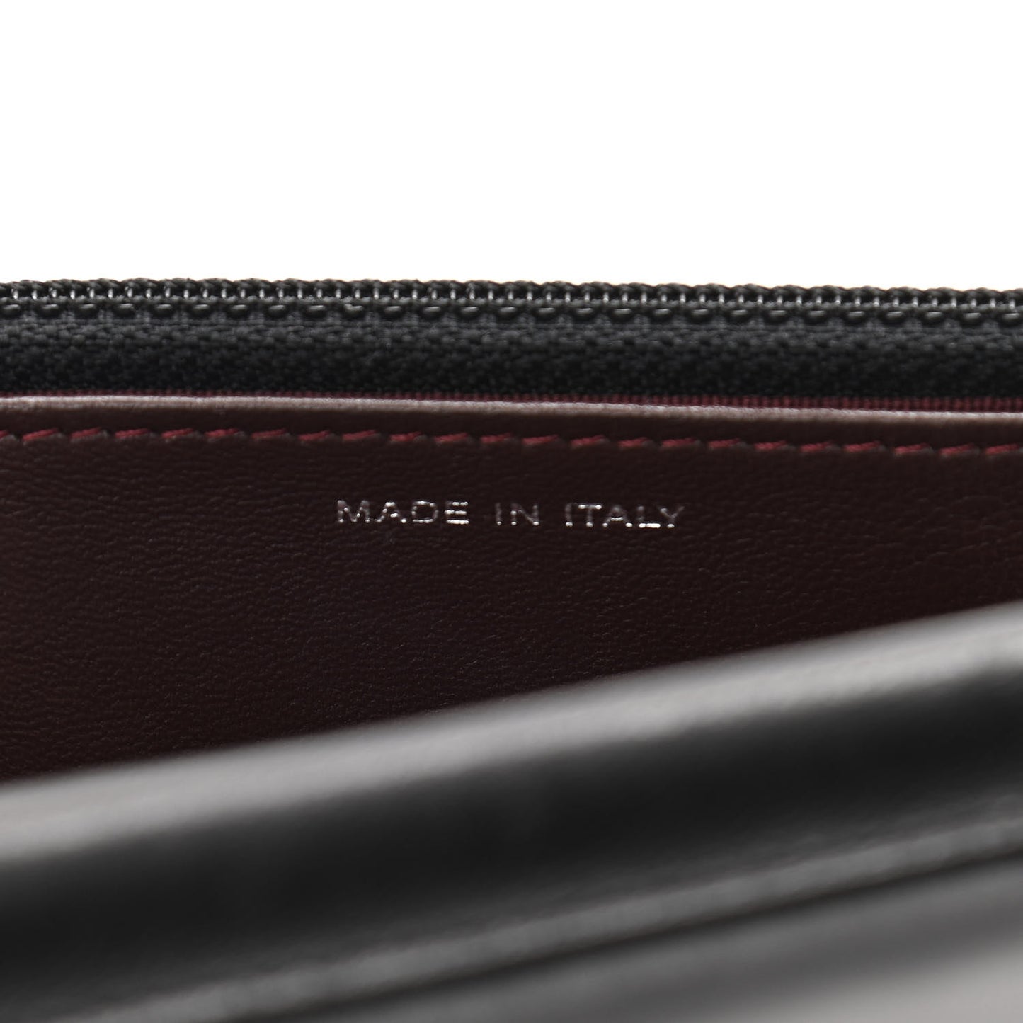 Lambskin Quilted Wallet On Chain WOC Black