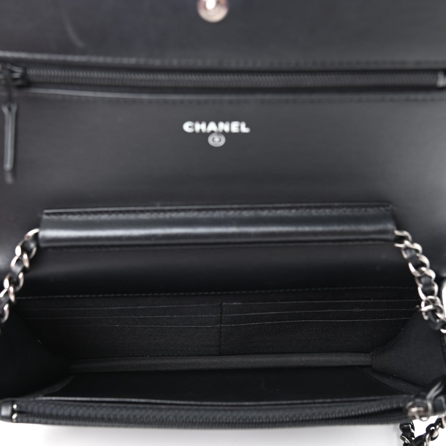 Lambskin Quilted Boy Wallet On Chain WOC Black