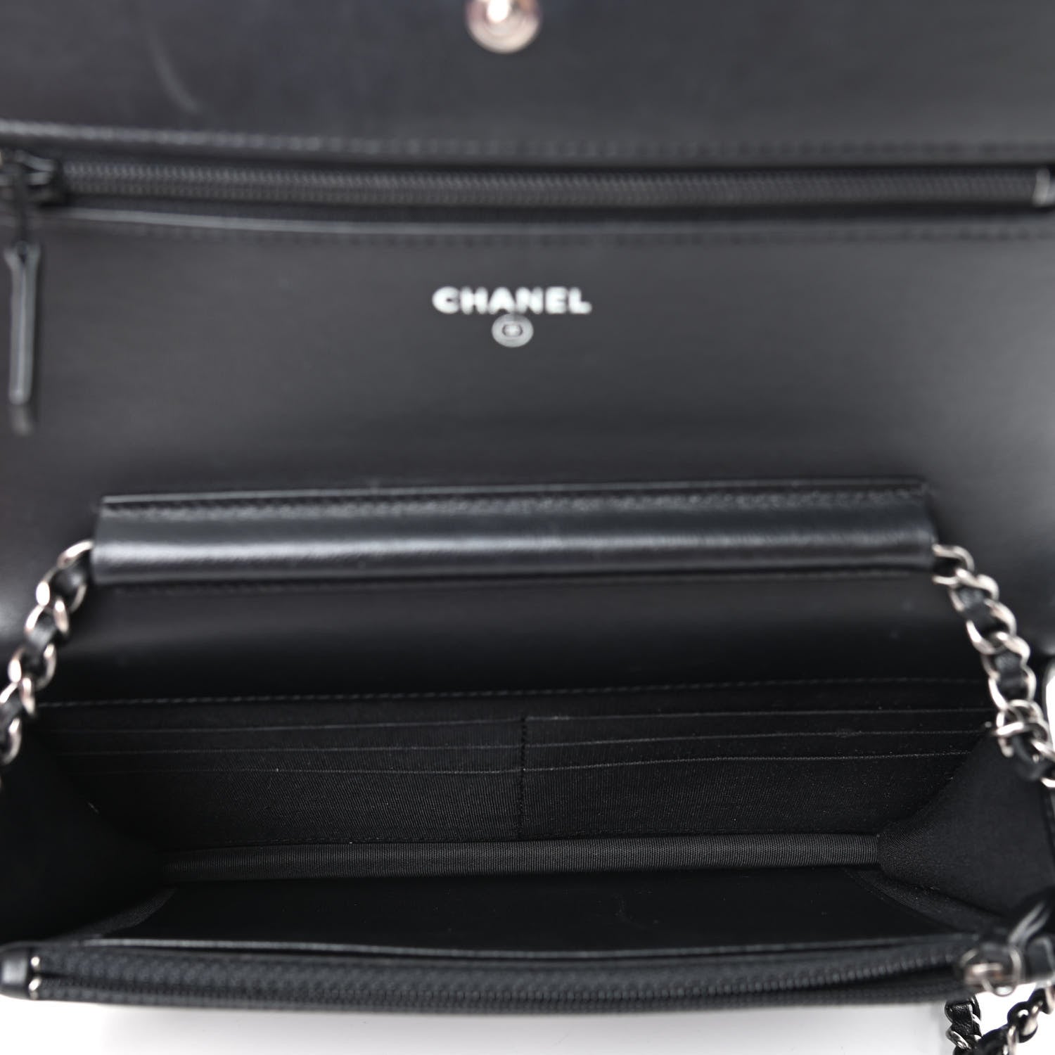 Chanel Lambskin Quilted Boy Wallet On Chain WOC Black 4 of 4