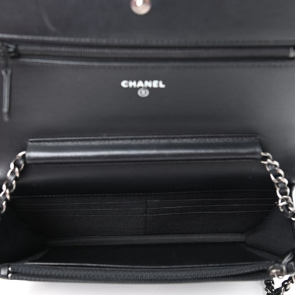 Chanel Lambskin Quilted Boy Wallet On Chain WOC Black 4 of 4