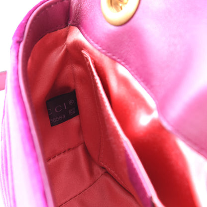 Gucci Velvet Matelasse Mini GG Marmont Shoulder Bag Fuchsia Violet Cyclamen 8 of 9