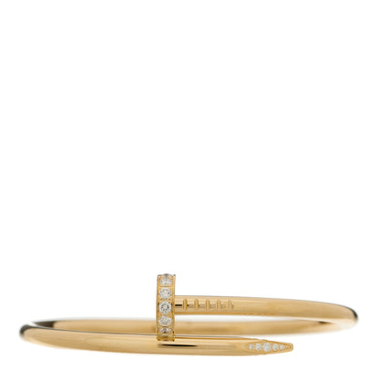 Cartier 18K Yellow Gold Diamond Juste Un Clou Bracelet 16 1 of 3