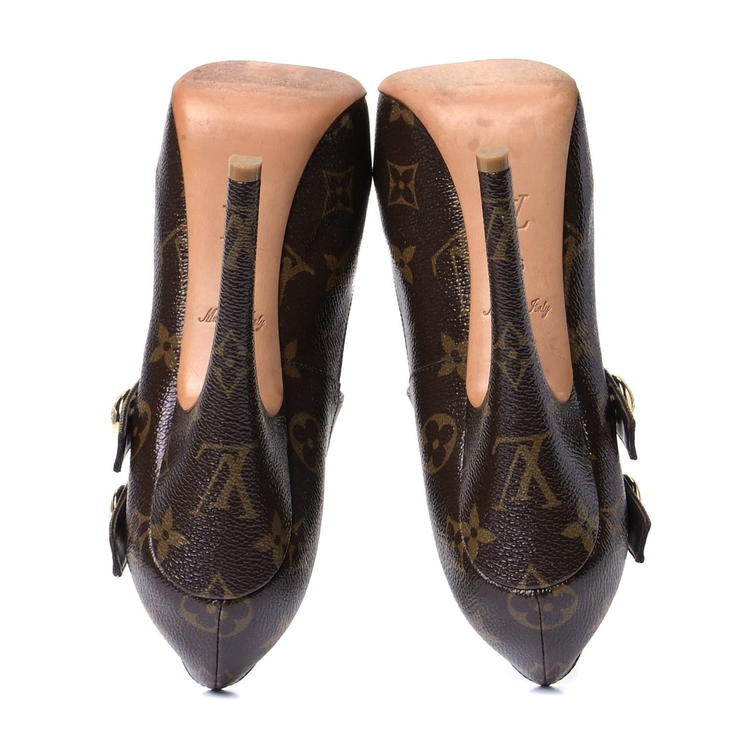 Patent Monogram Ritual Fetish Platform Pumps 36