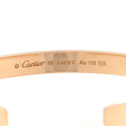 Cartier 18K Yellow Gold LOVE Cuff Bracelet 19 3 of 4