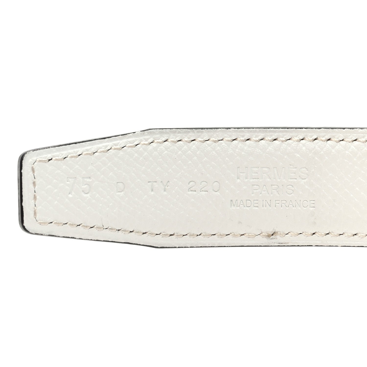Hermes Epsom Swift 24mm Collier De Chien CDC Belt 75 30 Etoupe White 3 of 4