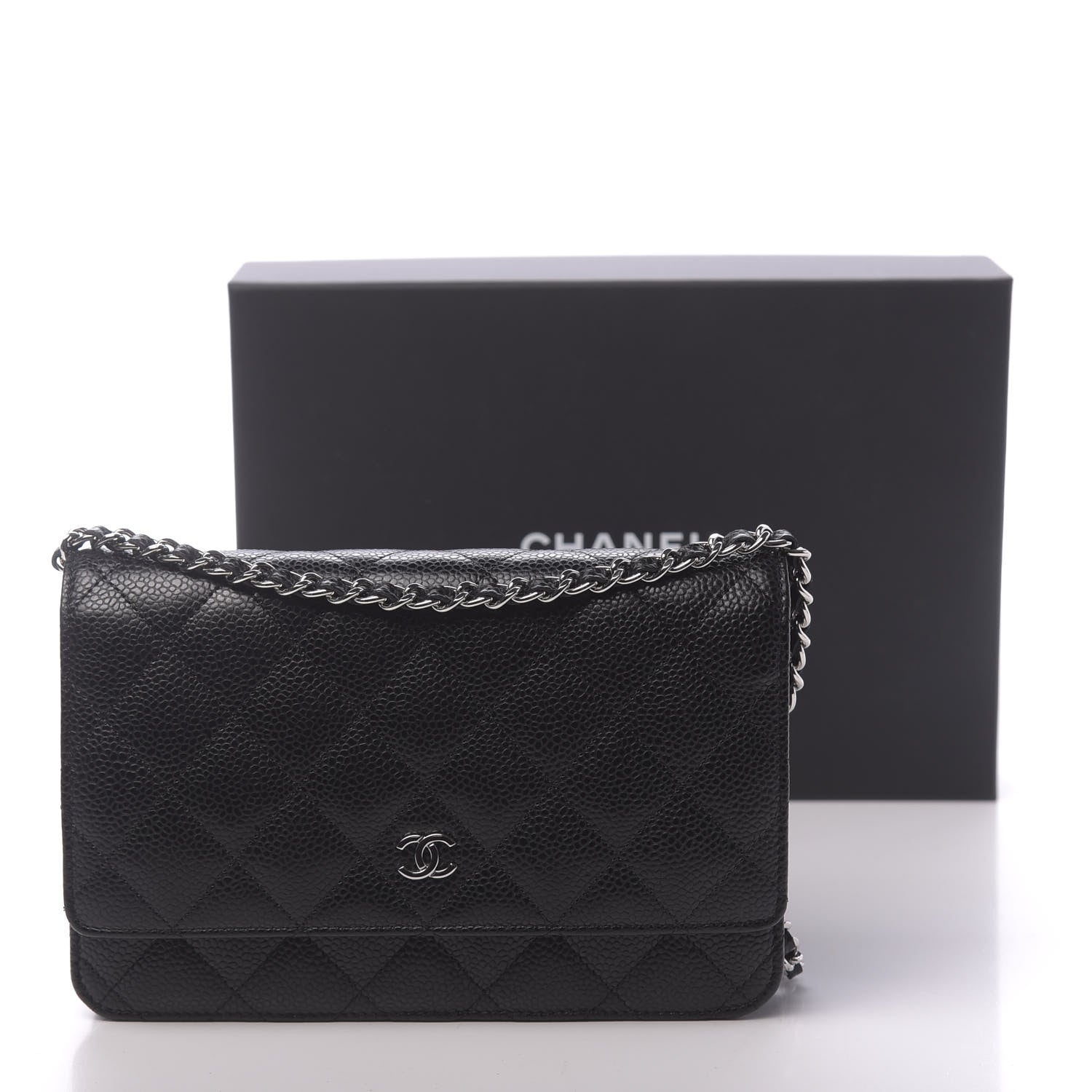 Chanel Caviar Quilted Wallet On Chain WOC Black 12 of 12