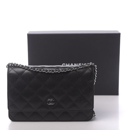 Chanel Caviar Quilted Wallet On Chain WOC Black 12 of 12