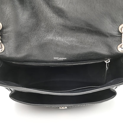 Saint Laurent Calfskin Matelasse Monogram Microstud Medium Niki Chain Satchel Black 5 of 11