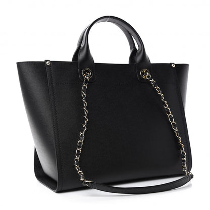 Chanel Caviar Small Studded Deauville Tote Black 3 of 11
