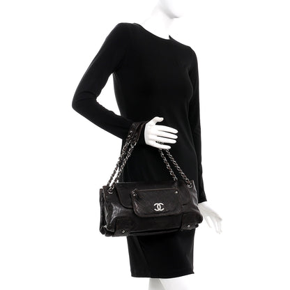 Chanel Glazed Caviar Pocket In The City Tote Brown 2 of 7