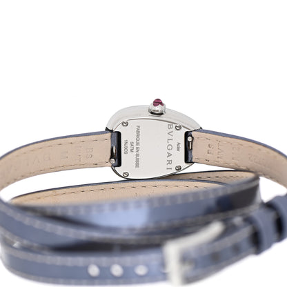 Bulgari Stainless Steel Calfskin Diamond Bezel 27mm Serpenti Three Wrap Quartz Watch Blue 4 of 4