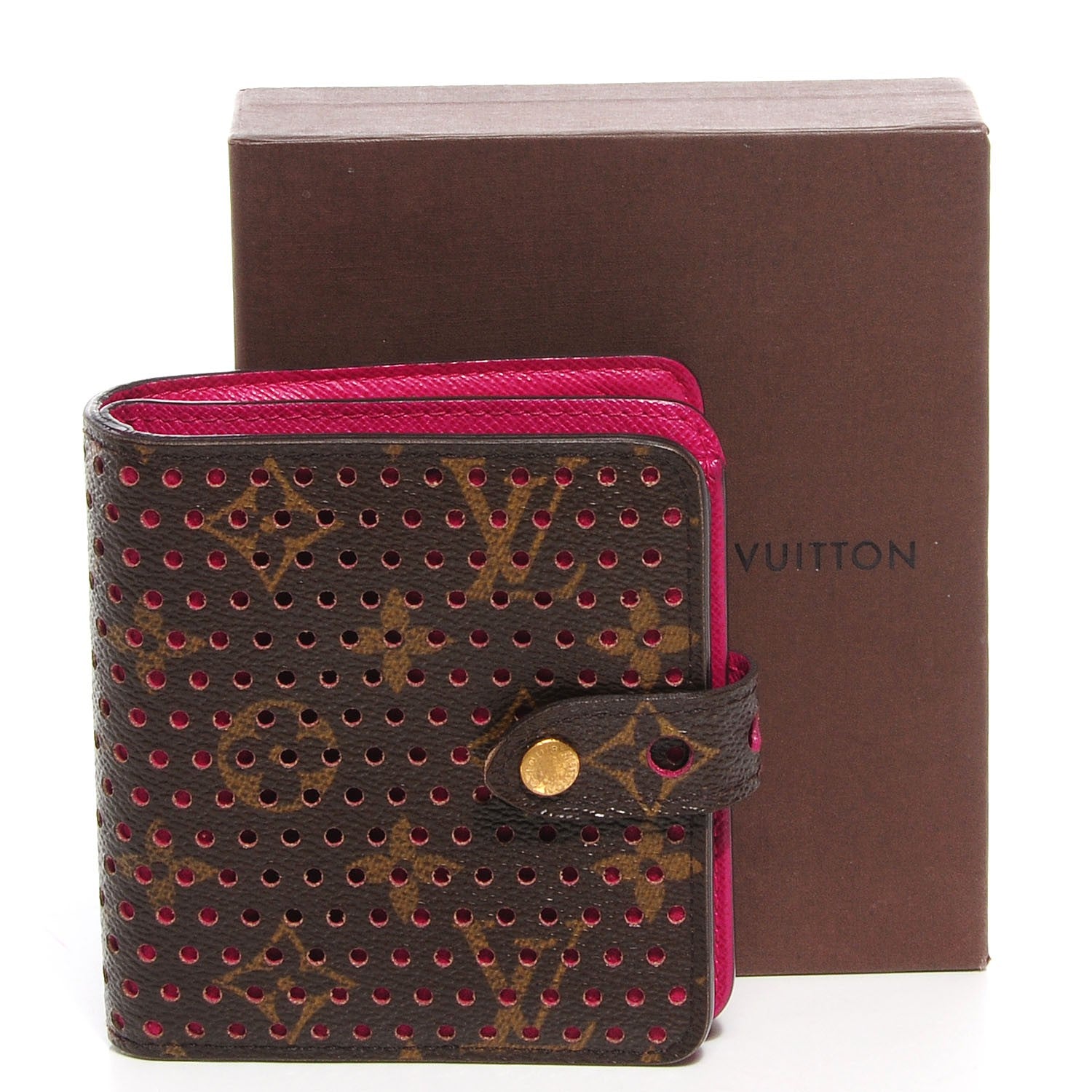 Louis Vuitton Monogram Perforated Compact Zipped Wallet Fuchsia 5 of 8