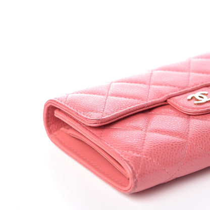 Chanel Caviar Quilted Medium Flap Wallet Pink 11 of 14