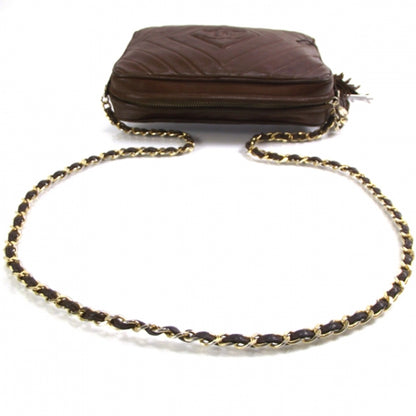 Chanel Lambskin Chevron Tassel Bag Brown 6 of 10