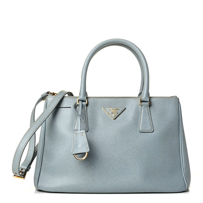 Prada Saffiano Small Galleria Double Zip Tote Lago 1 of 7