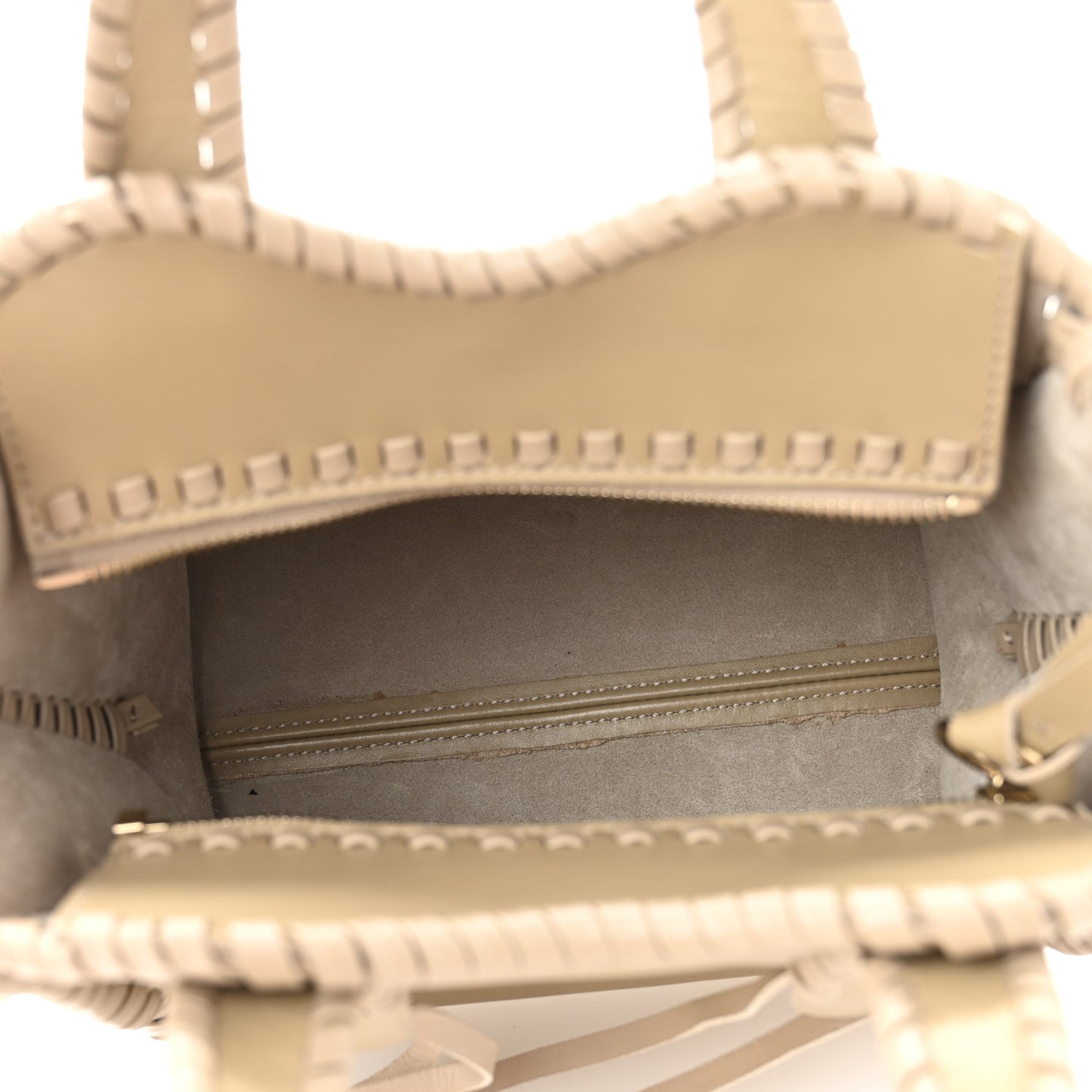 Calfskin Small Mony Tote Argil Brown