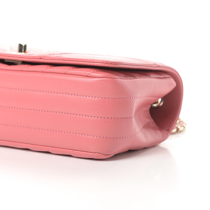 Chanel Calfskin Chevron Quilted Mini Statement Flap Pink 10 of 10