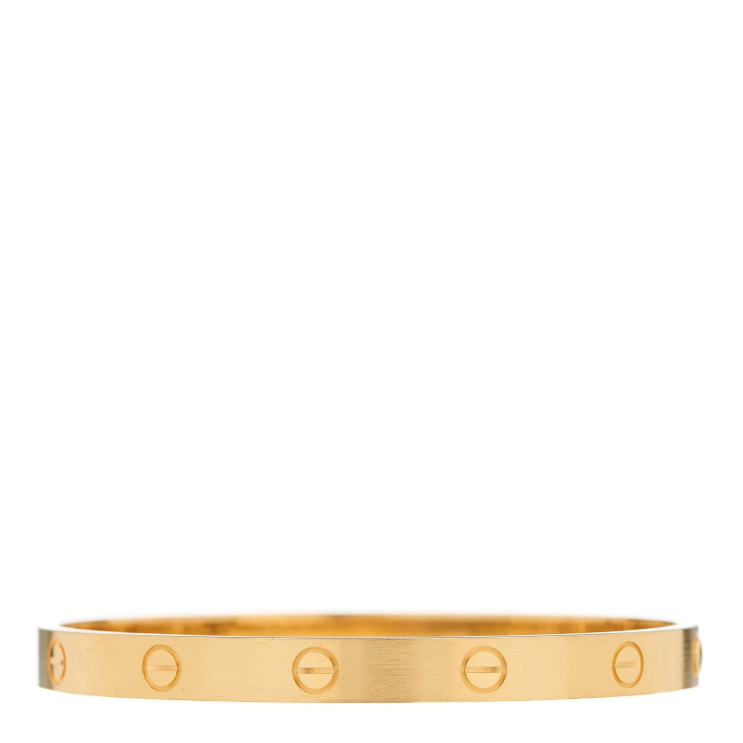18K Yellow Gold Brushed Finish LOVE Bracelet 16