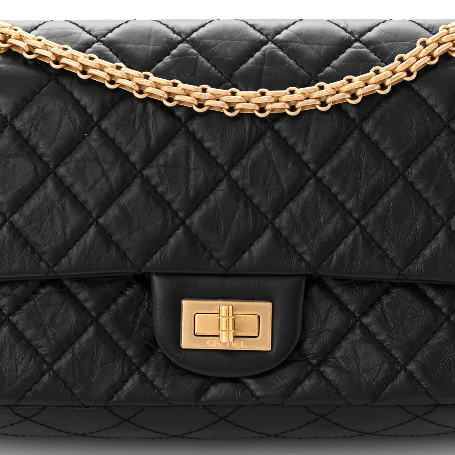 Chanel Aged Calfskin Quilted 2.55 Reissue 225 Flap Black 8 of 11
