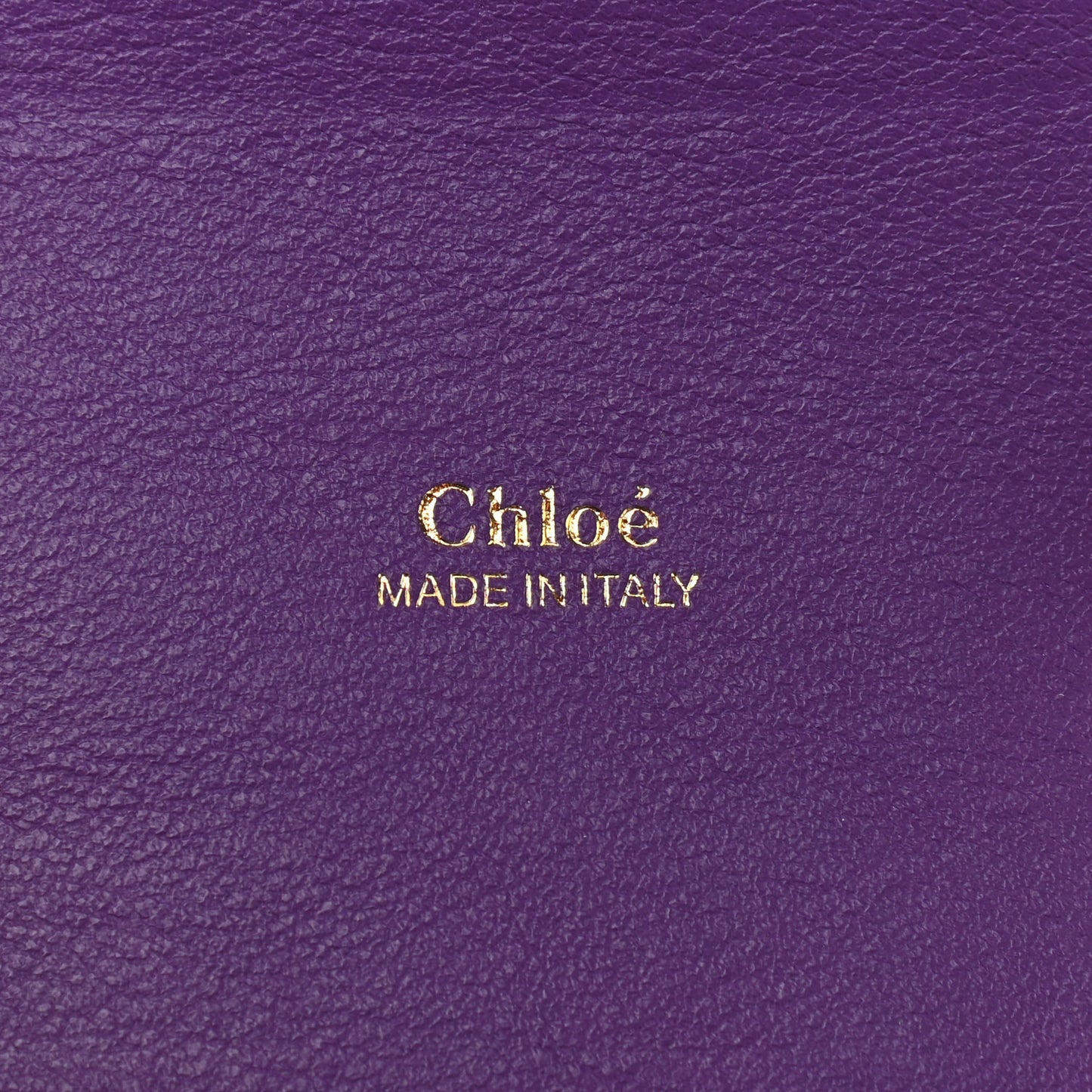 Calfskin Crocodile Embossed Small Aby Lock Nightfall Purple