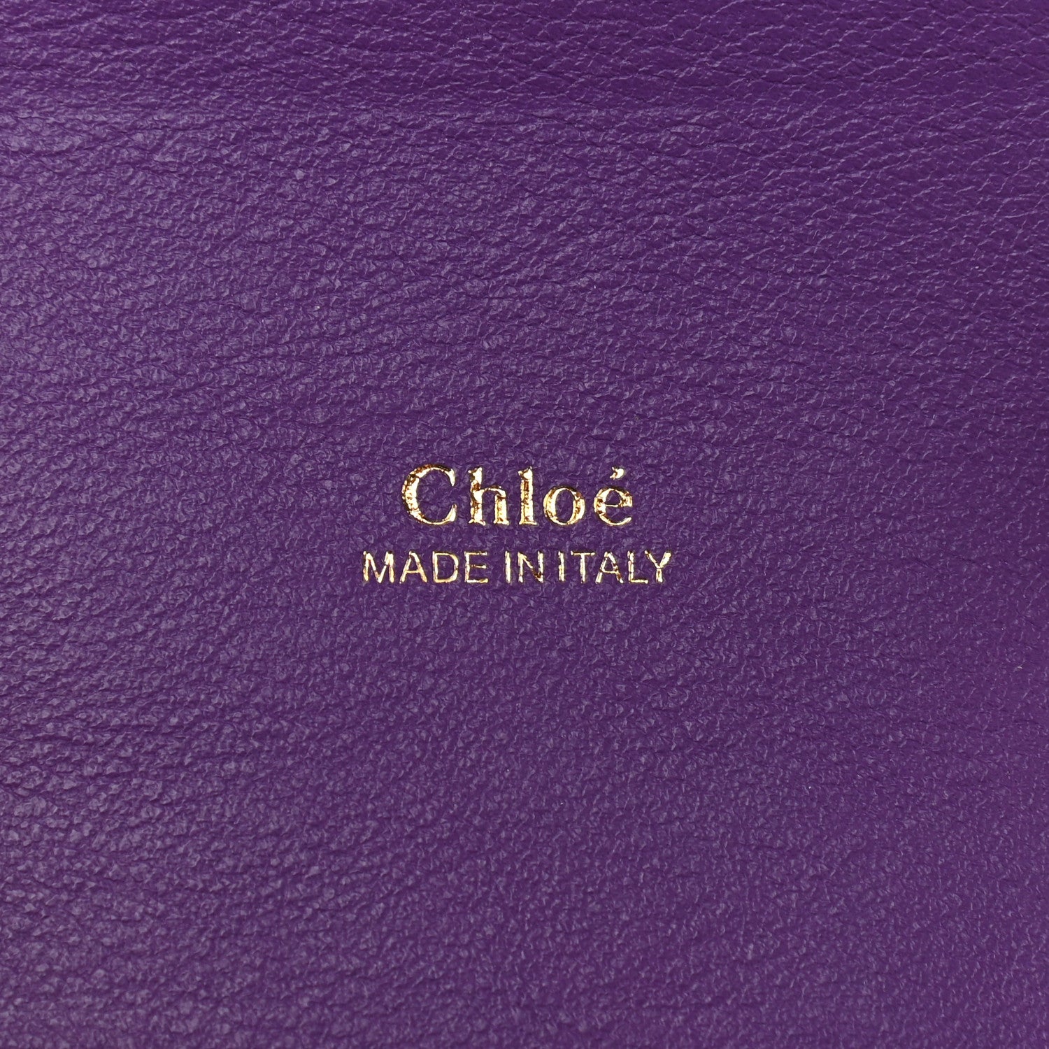 Chloe Calfskin Crocodile Embossed Small Aby Lock Nightfall Purple 6 of 8