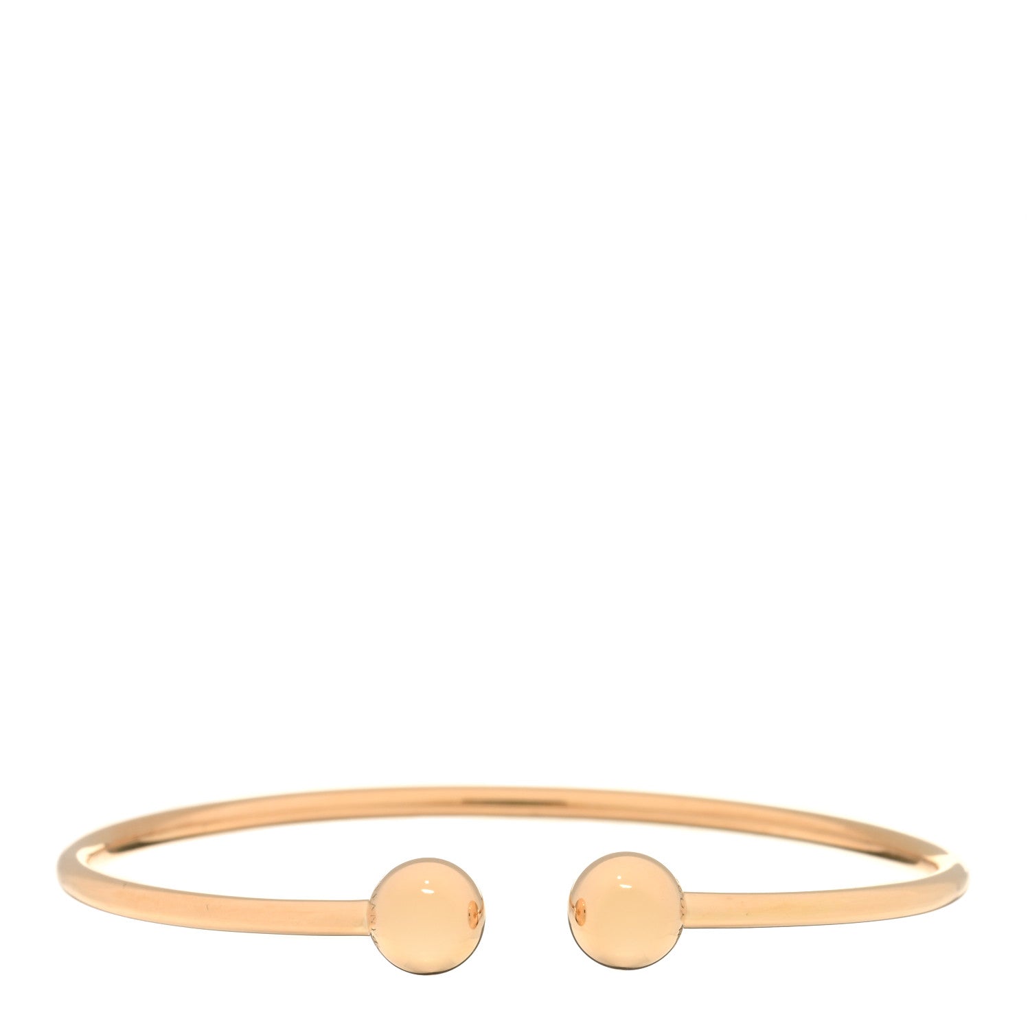 Tiffany 18K Rose Gold 8mm HardWear Ball Wire Bracelet 1 of 3