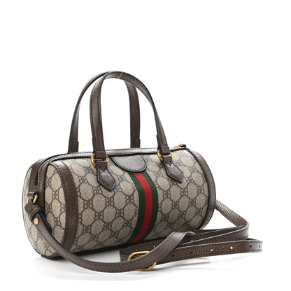 Gucci X BALENCIAGA BB Supreme Monogram Web Small Ophidia Boston Bag Beige New Acero 2 of 11