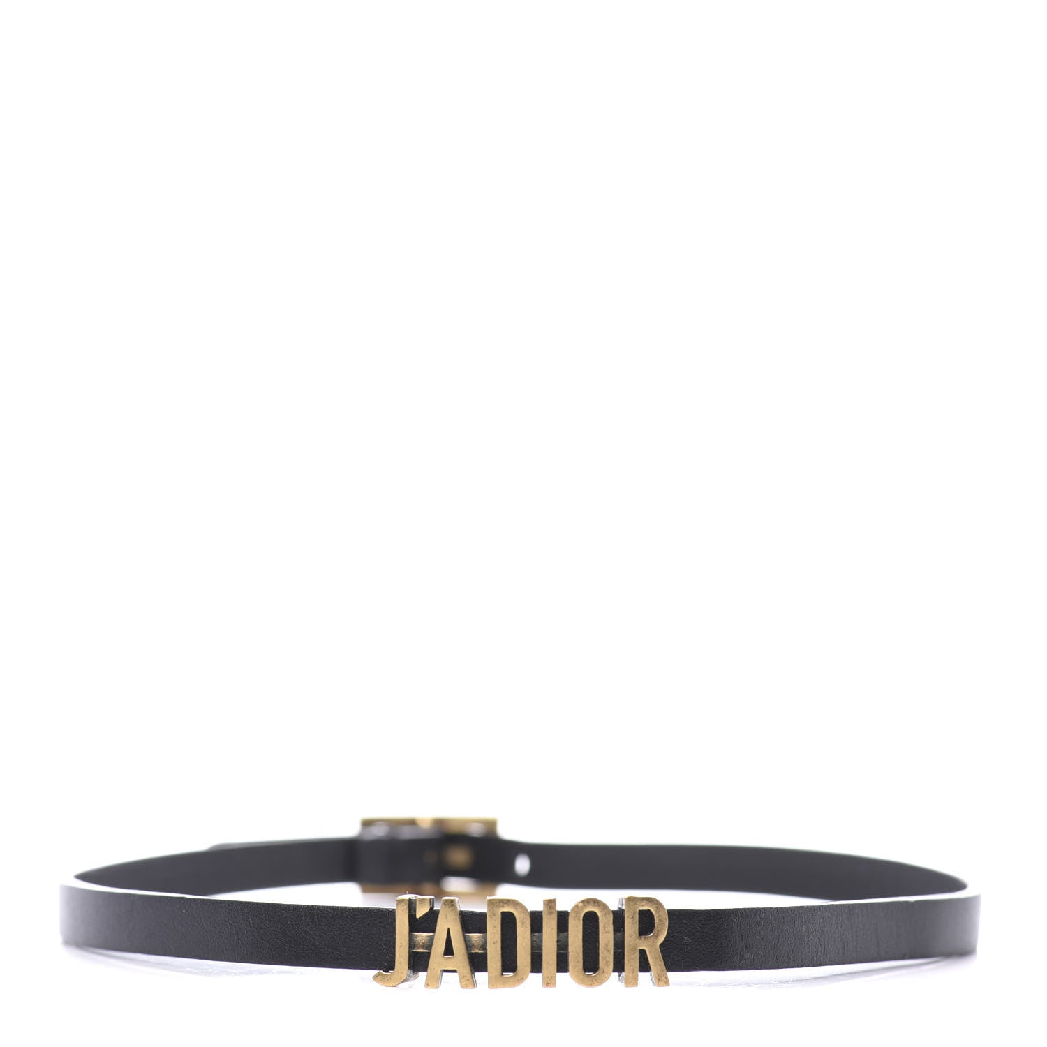 Christian Dior Calfskin J'Adior Logo Choker Necklace Black 1 of 5