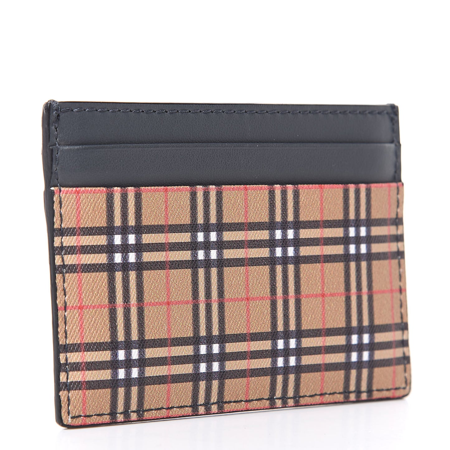 Mini Vintage Check Calfskin Sandon Card Case Antique Yellow