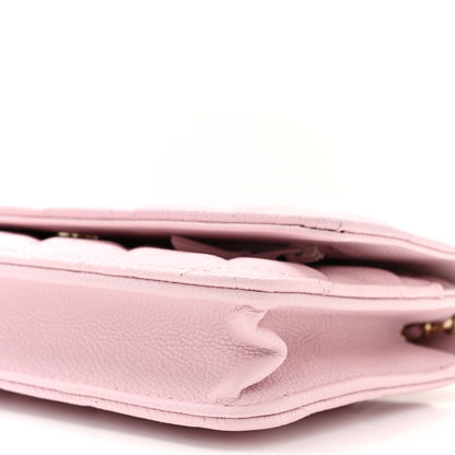 Chanel Caviar Quilted Tiny CC Wallet On Chain WOC Light Pink 11 of 12