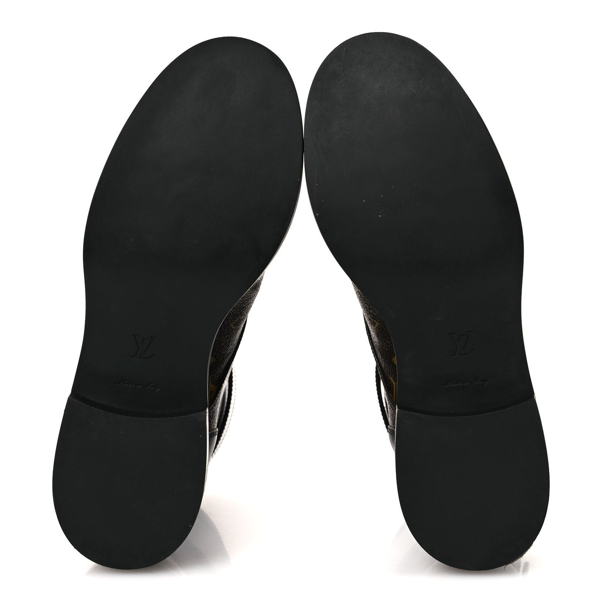 Louis Vuitton Calfskin Monogram Wonderland Flat Ranger Boots 37.5 Black 7 of 11