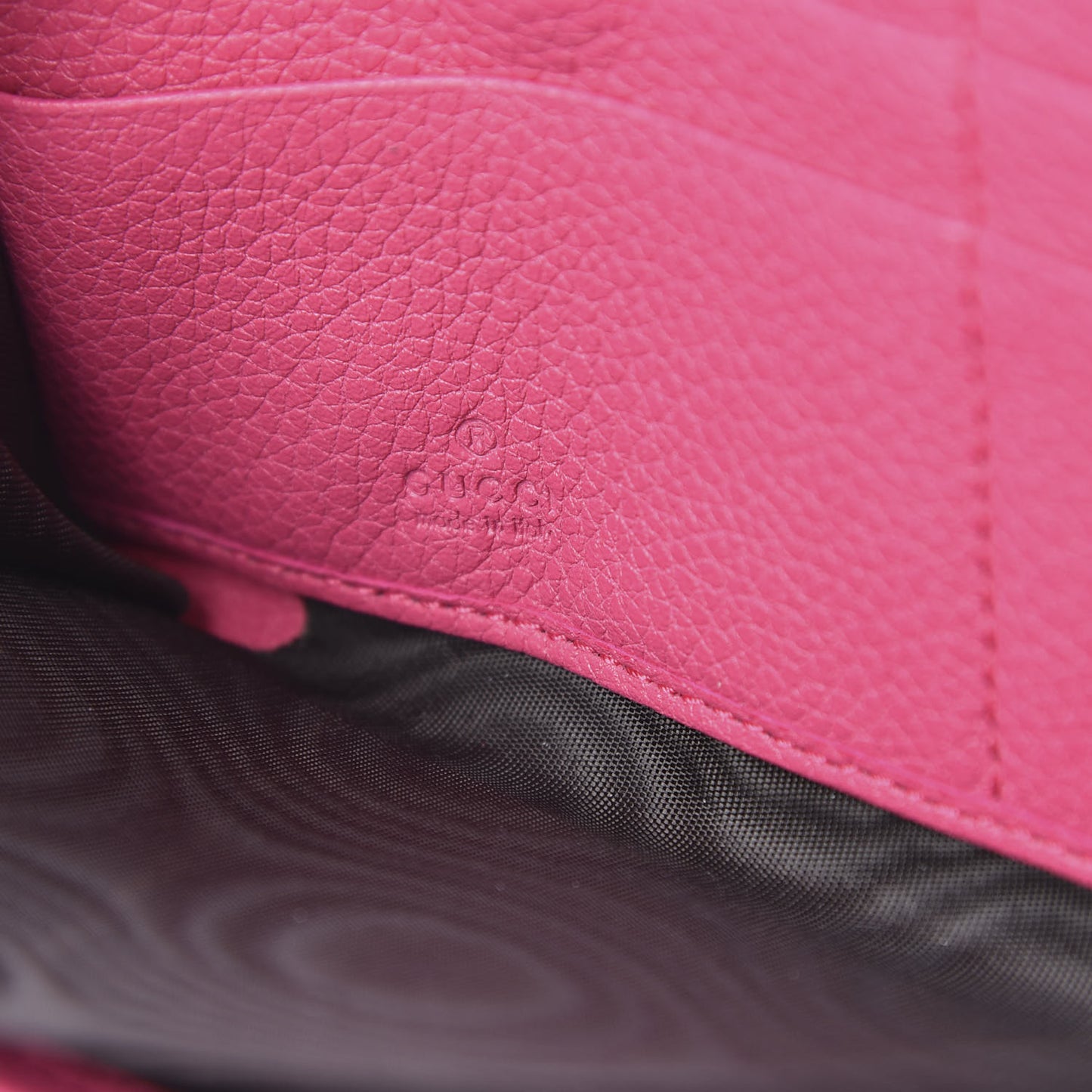 Grained Calfskin Logo Zip Around Wallet Box Pink Green