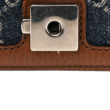 Gucci New Denim GG Monogram Dollar Calfskin Enamel Mini Dionysus Shoulder Bag Blue Tea Cuir Epilog Electric Blue 16 of 18