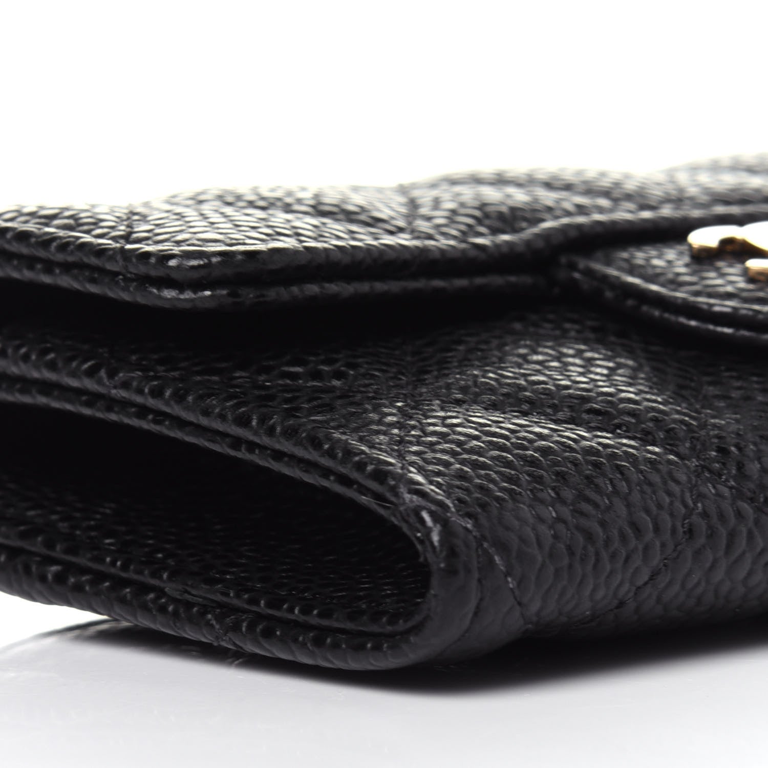 Chanel Caviar Quilted Flap Card Holder Wallet Black 9 of 11