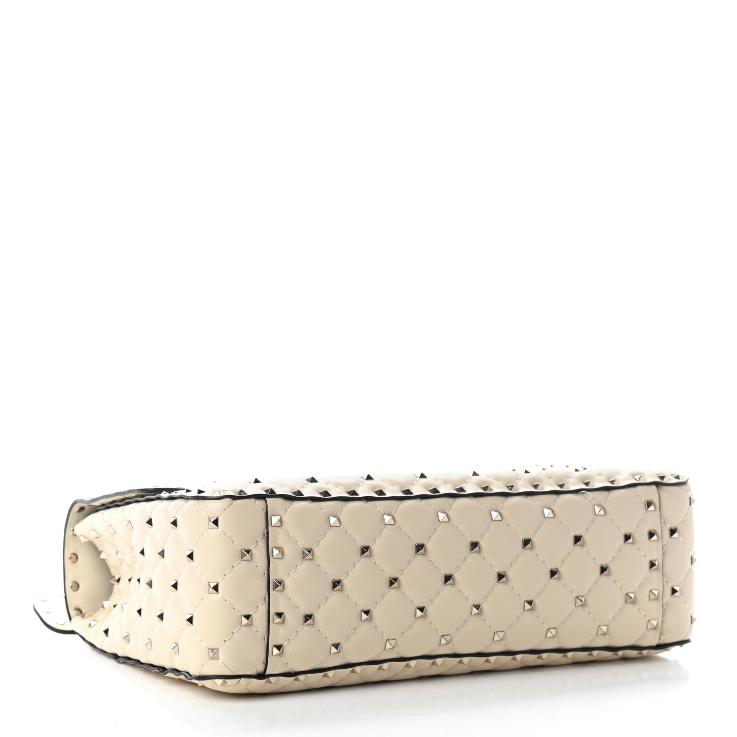 Valentino Garavani Nappa Maxi Rockstud Spike Shoulder Bag Light Ivory 4 of 8