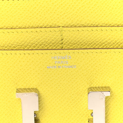 Hermes Epsom Constance Short Wallet Lime 6 of 9