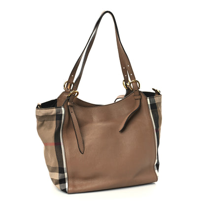 Burberry Grainy Calfskin House Check Small Canterbury Dark Sand 2 of 7