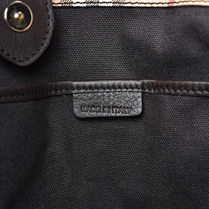 Burberry Haymarket Check Small Canterbury Tote Chocolate 7 of 13