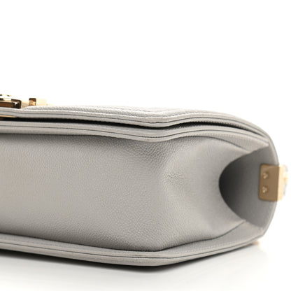 Chanel Caviar Quilted Medium Boy Flap Light Grey 10 of 11
