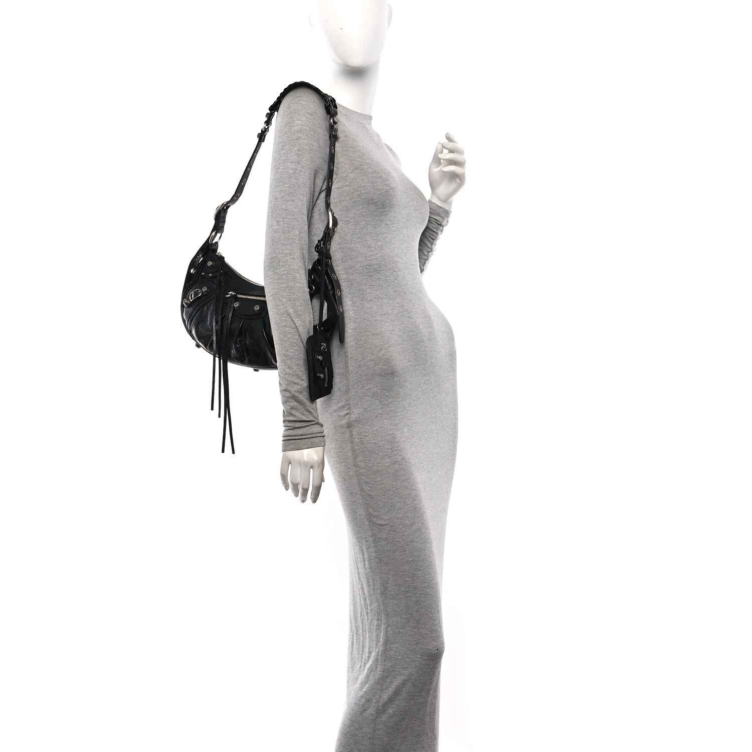 Balenciaga Agneau Arena Small Le Cagole Shoulder Bag Black 2 of 11