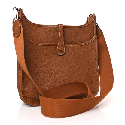 Hermes Taurillon Clemence Evelyne III PM Gold 3 of 9