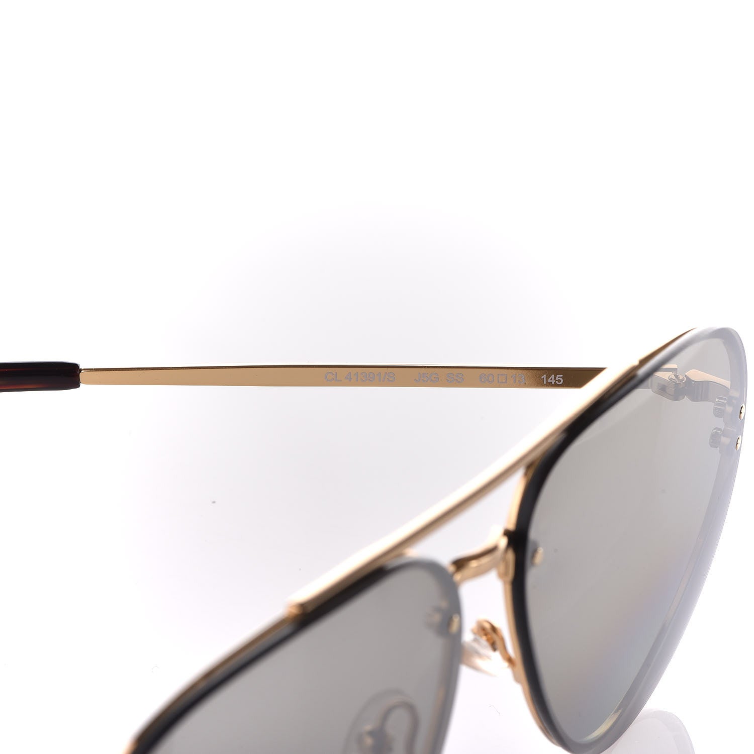 Celine Acetate Mirror Aviator Sunglasses CL41391/S Gold Grey 5 of 7