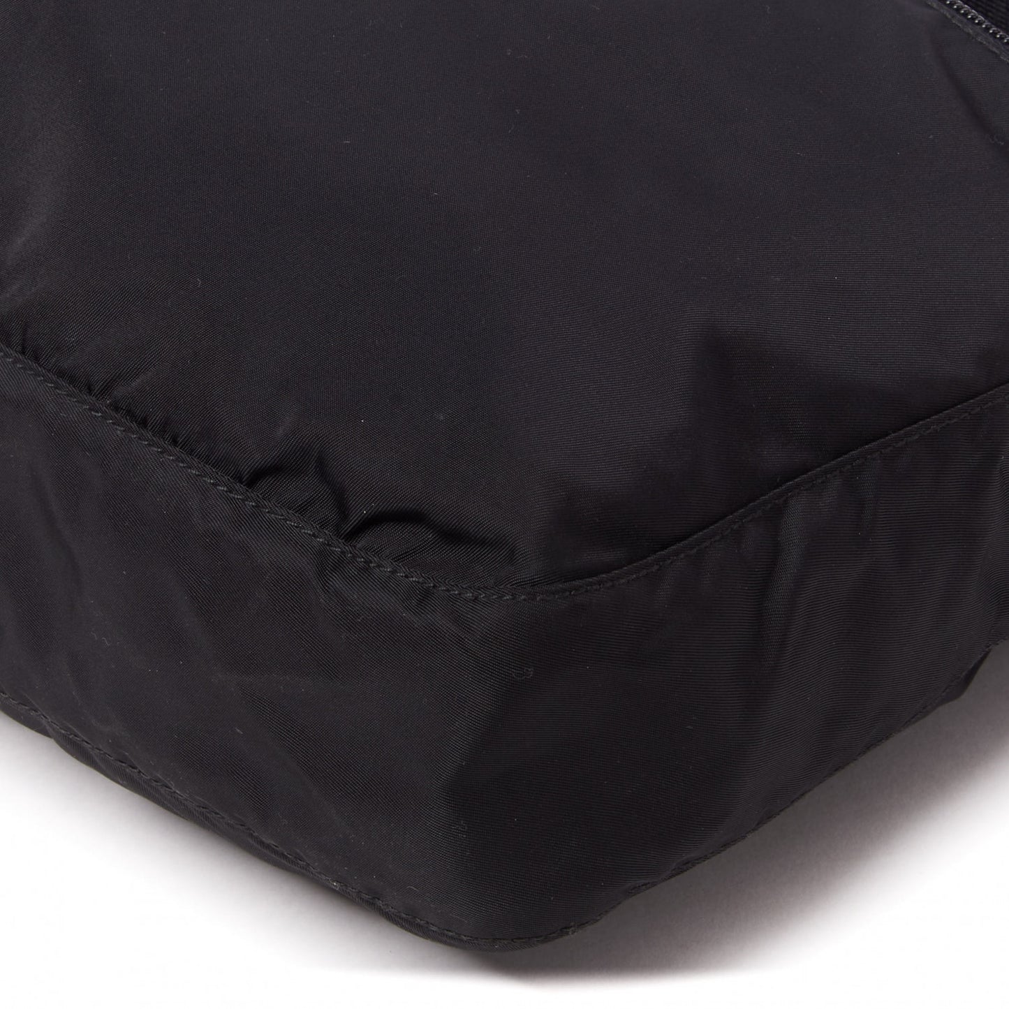 Nylon Flat Messenger Bag Black