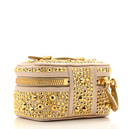 Prada Satin Crystal Degrade Jewelry Beauty Case Platino 4 of 8