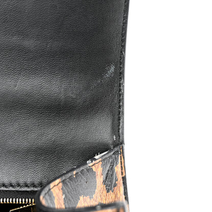 Balenciaga Smooth Calfskin Leopard Print Medium Hourglass Top Handle Bag Beige 11 of 17