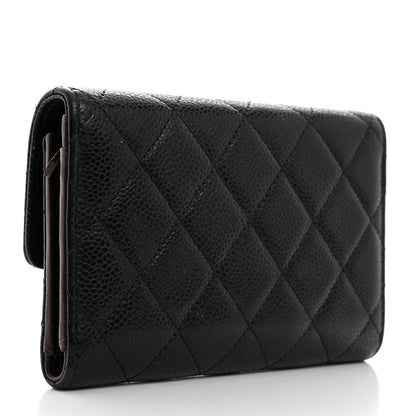 Chanel Caviar Quilted Medium Flap Wallet Black 3 of 10