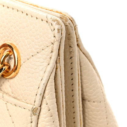 Chanel Caviar Quilted Small Chain Shoulder Bag White 12 of 13