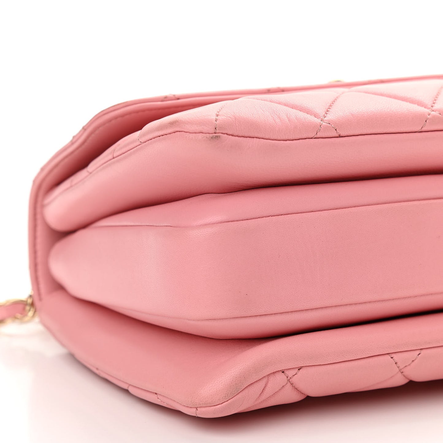 Lambskin Quilted Small Trendy CC Flap Dual Handle Bag Light Pink