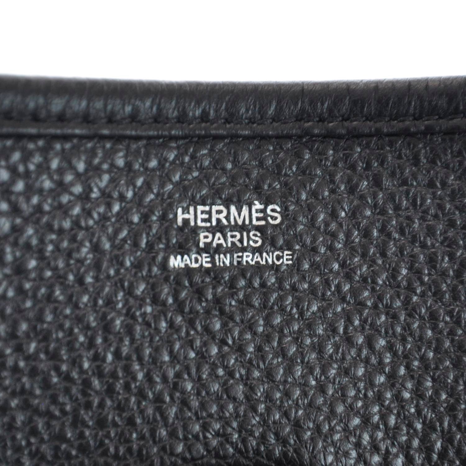 Hermes Taurillon Clemence Evelyne III GM Black 8 of 10